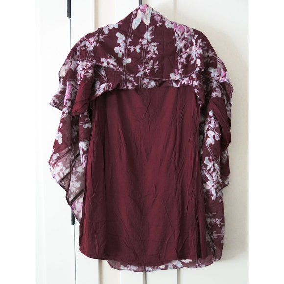 NWT $128 FREE PEOPLE Sully Mini Dress Floral Raisin Combo S - Picture 6 of 14